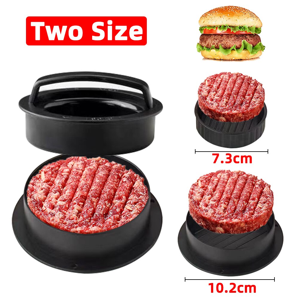 Kitchen Round Shape burger Press Food-Grade ABS Hamburger Meat Press Beef Grill Hamburger Press Patty Maker Mold Kitchen Tools: Plastic