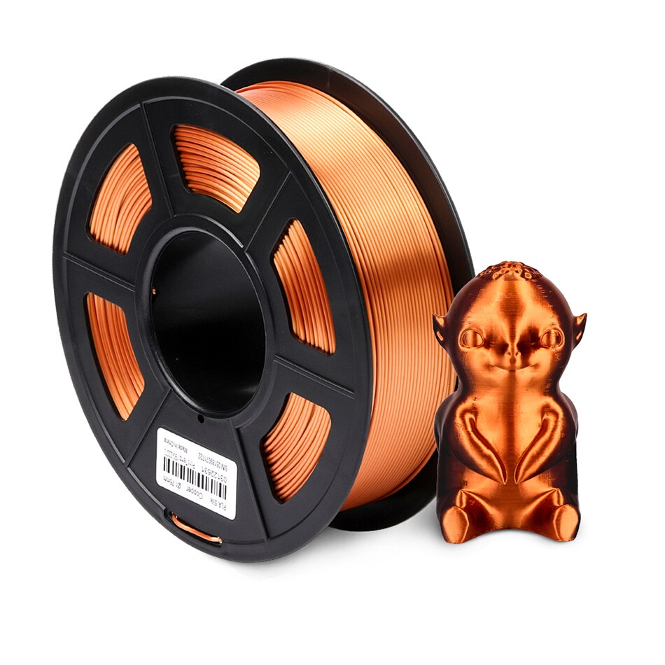 Snelle zijde pla filament 1kg 1.75mm tolerantie  +/-0.02mm zijde textuur hoge taaiheid printmateriaal voor fdm 3d printer