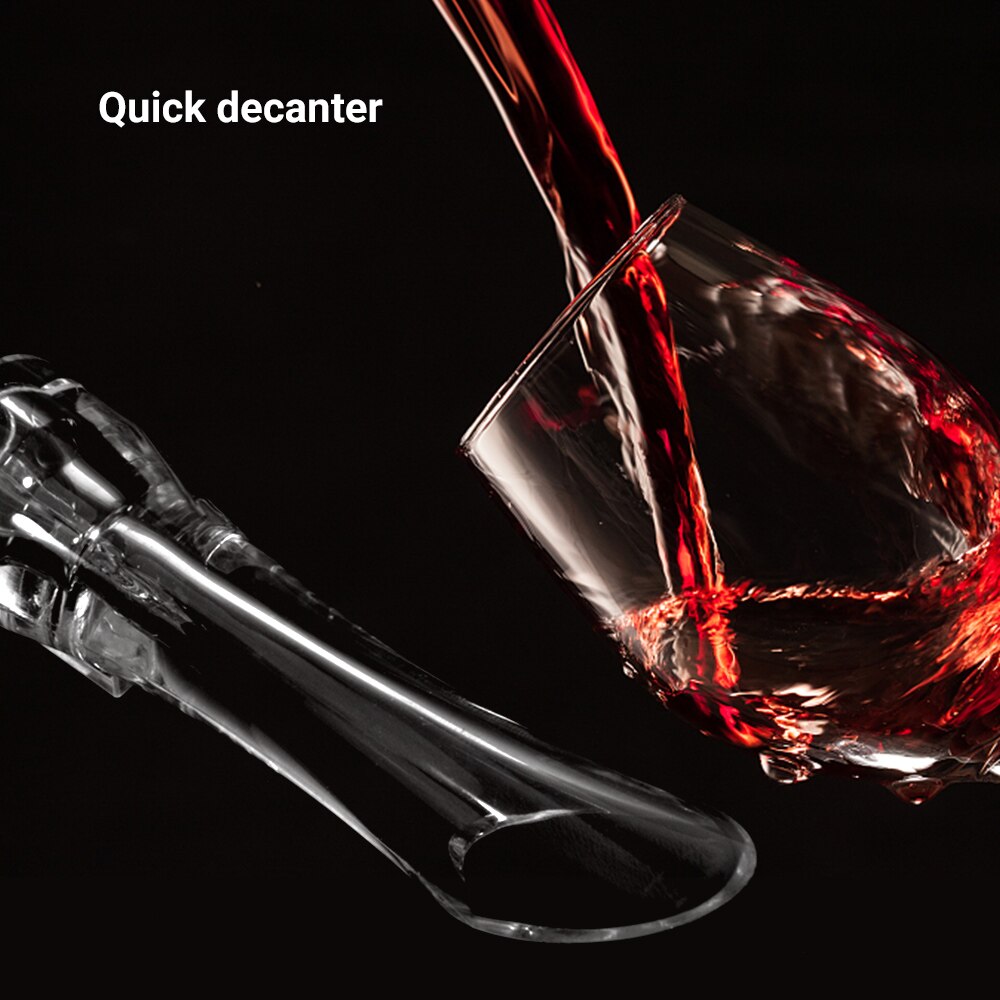 Aireador portátil de acrílico para vino, vertedor y decantador, accesorios para vino