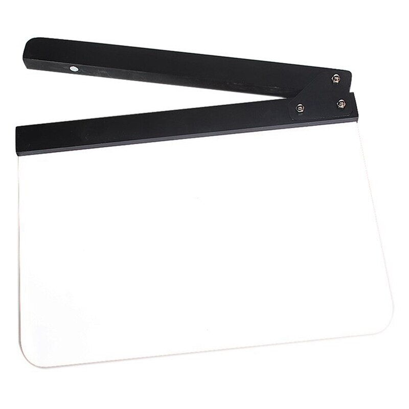 1 Pcs Clapboard Dry Erase Movie Clapper Board Slate 29.8 X 24.5Cm & 1 Set Super Clamp Mount Articulated Ball Head