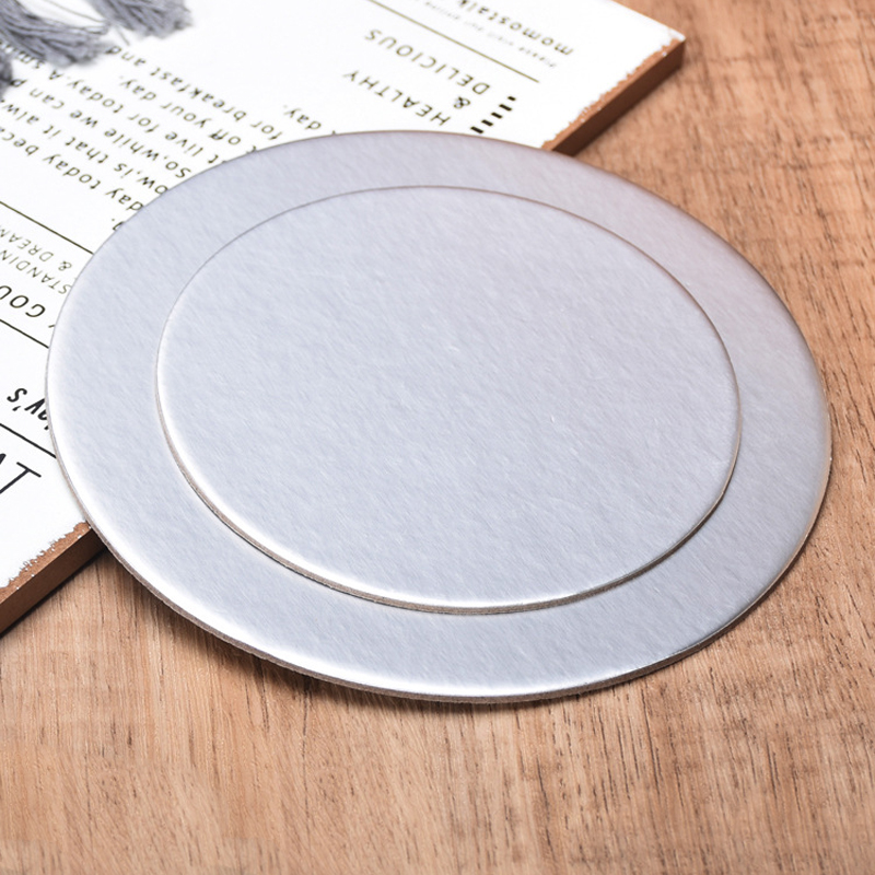 Silvery Coated Round Cake Board Diameter 10-33CM Available Circle Cardboard Base Dessert Tray Mousse Cake Decorating Supplies