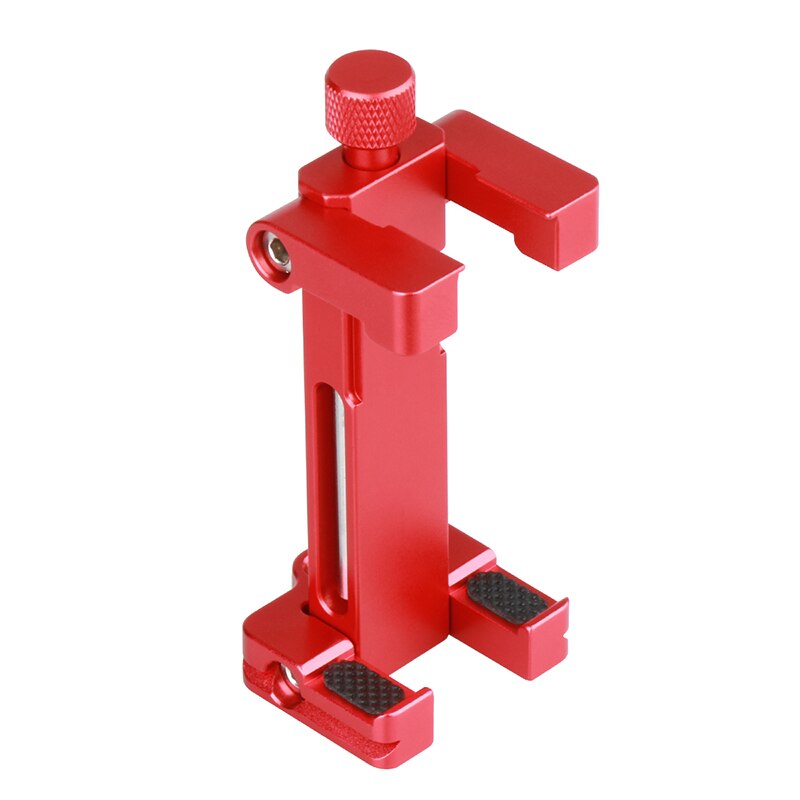 Ulanzi st -03 metal stativ adapter til iphone  x 8 plus samsung, støtte til kold sko montering rode mikrofon/led video lys: Rød holder