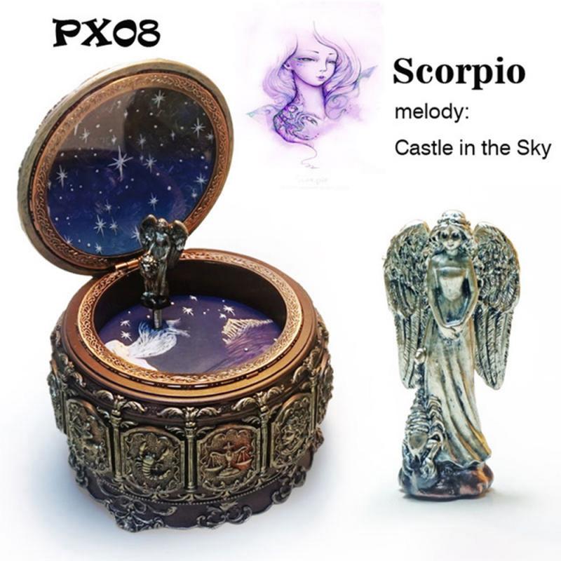 Twaalf Sterrenbeelden Met Led Flash Retro Zodiak Twaalf Constellatie Muziekdoos Handgemaakte Art Muziekdoos Valentijnsdag Bbirthda: Scorpio