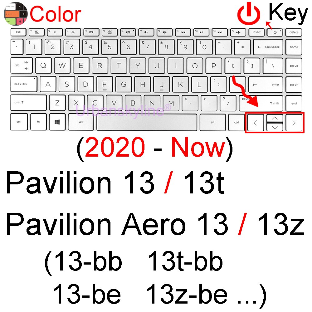 Housse de protection de clavier pour ordinateur portable HP Pavilion 13, étui X360 Aero 13, 13z, 13t, 13-bb 13-be 13-be 13-be 13-an 13-b: Color 2020-Now