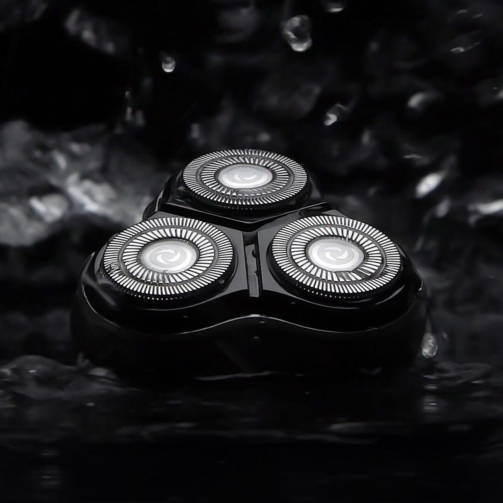 Maquinilla de afeitar eléctrica Xiaomi Enchen, Afeitadora eléctrica 3D de piedra negra, Control inteligente, protección de bloqueo, maquinilla de afeitar tipo C recargable para hombres: Shaver Head 1pcs