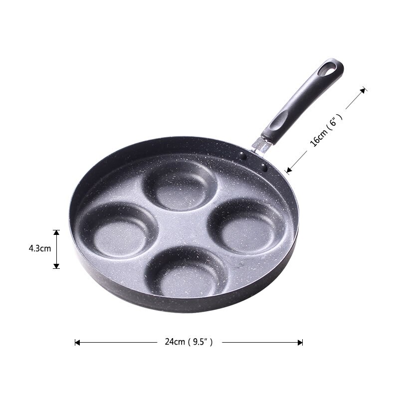 Goodfeer Aluminum Alloy Compartment Frying Pan with Plastic Handle Non-stick Boiled Egg Cooker Cookware Set Kitchen&Dining