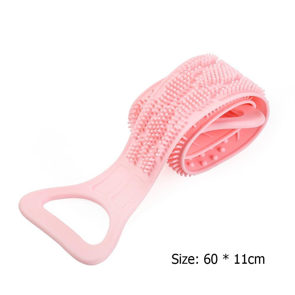 1pc Silicone bain épurateur serviettes frottant dos douche propre brosse salle de bain gommage Flexible épurateur peau nettoyage bain épurateur: 11