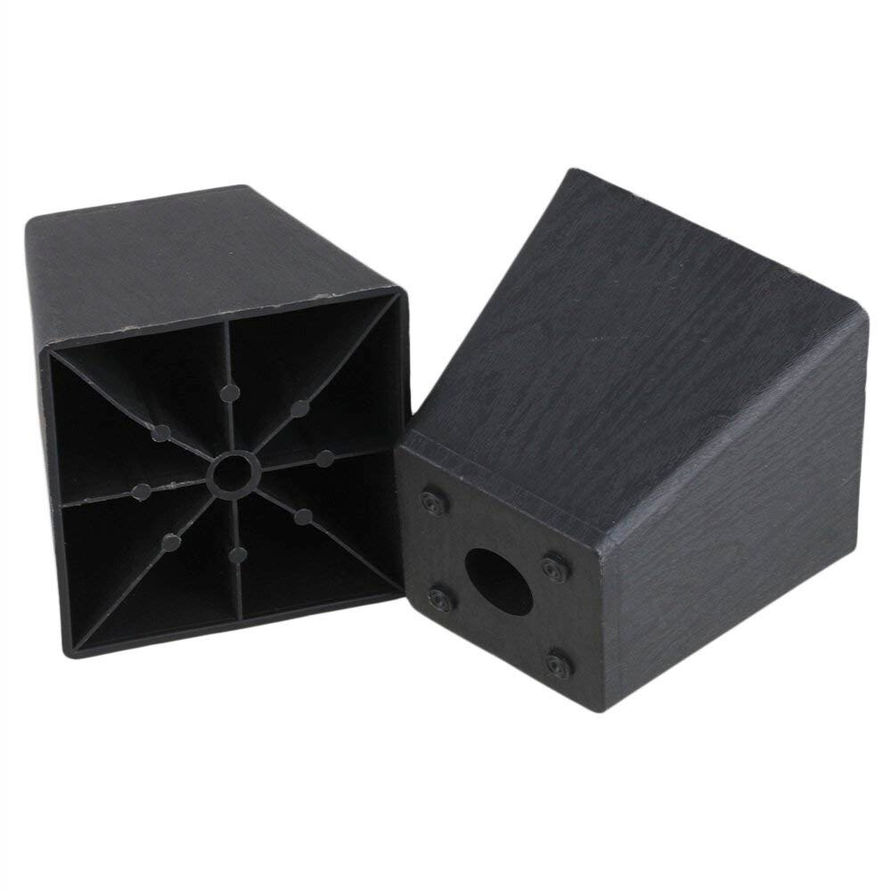 4 st svarta plastmöbelben bordssoffa skåp sängfötter: 97 x 98 x 65mm