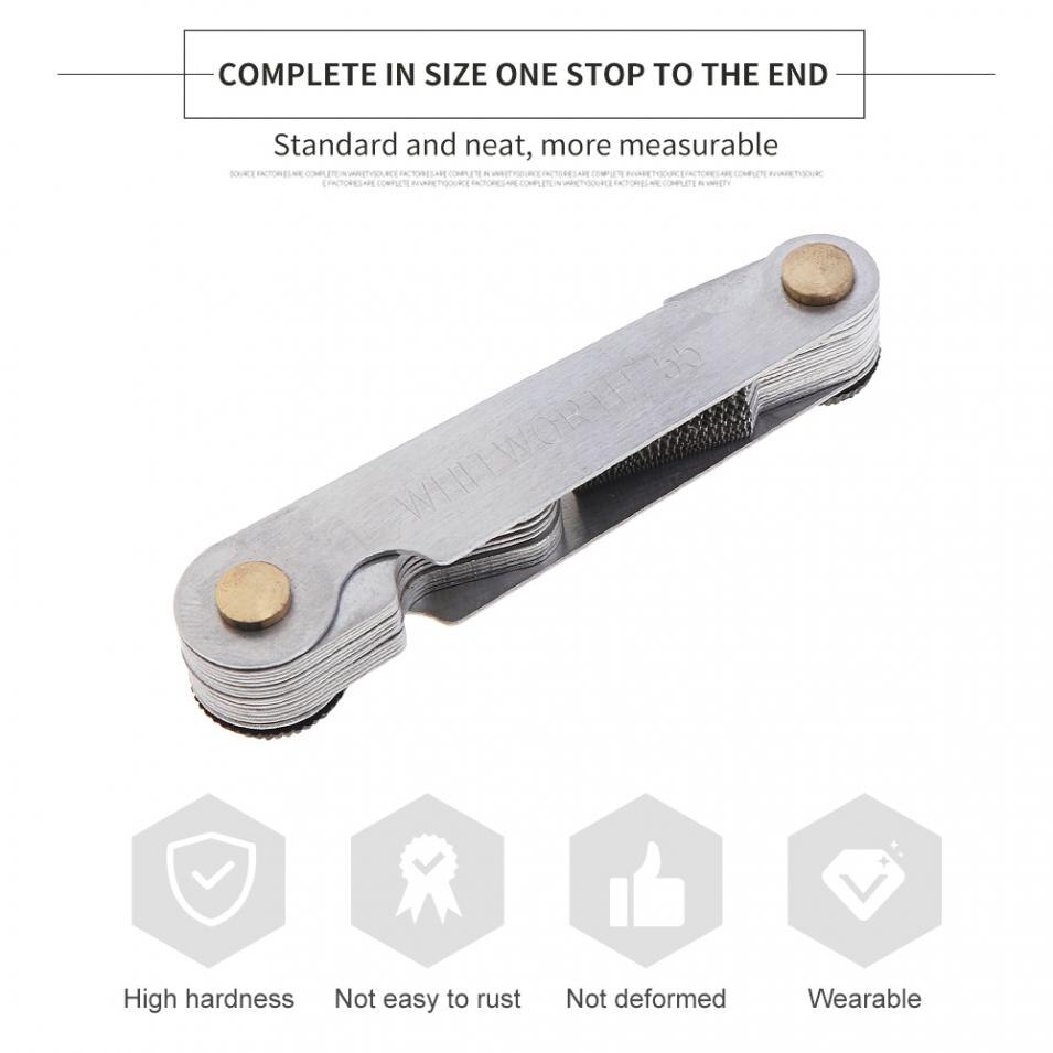 Imperial Specification Thread Screw Gauge SAE Whitworth 55 Degree Pitch Gauge with 28pcs Blade Range 4-62G for Measuring Tool