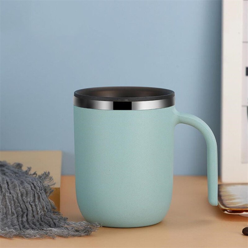 400Ml Koffie Mok 304 Rvs Isoleren Warmte 100% Lekvrij Melk Cup Met Deksel Keuken Drinkware Ontbijt Thee Mok J451: 1
