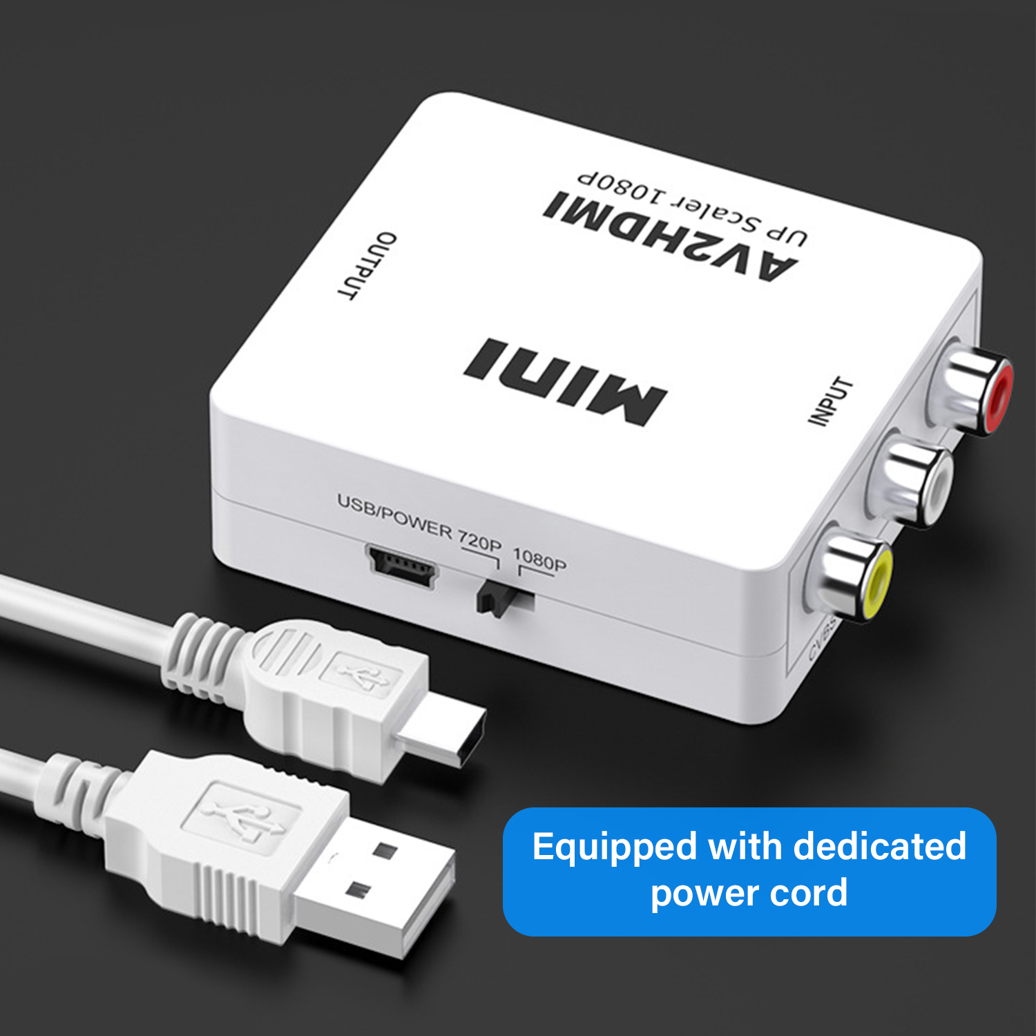 HDMI To AV RCA Adapter Converter MINI Box RCA AV CVSB LR Video Composite AV Scaler Converter For PC HDTV Projector