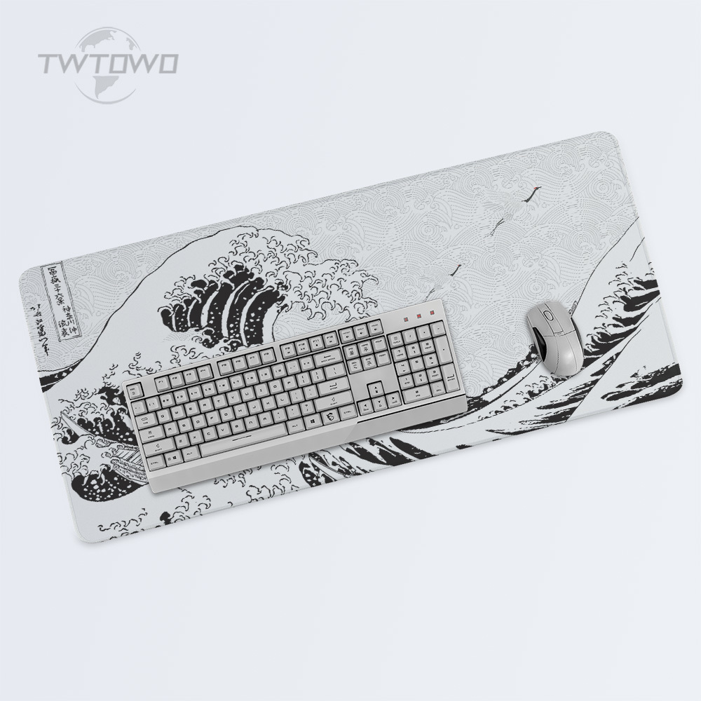 Mauspad Gaming Schwarz und Weiß Grau Art Aesthetics XL Großes neues Mauspad XXL Mauspads Rutschfeste weiche Computertischmatte
