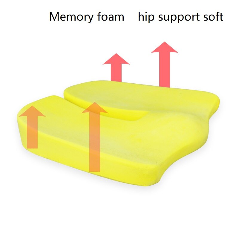 Seat Support Pillow Back Pillow and Hip Pad Relieve Back Tailbone Pain Waist Pressure Long Time Sit with Straps