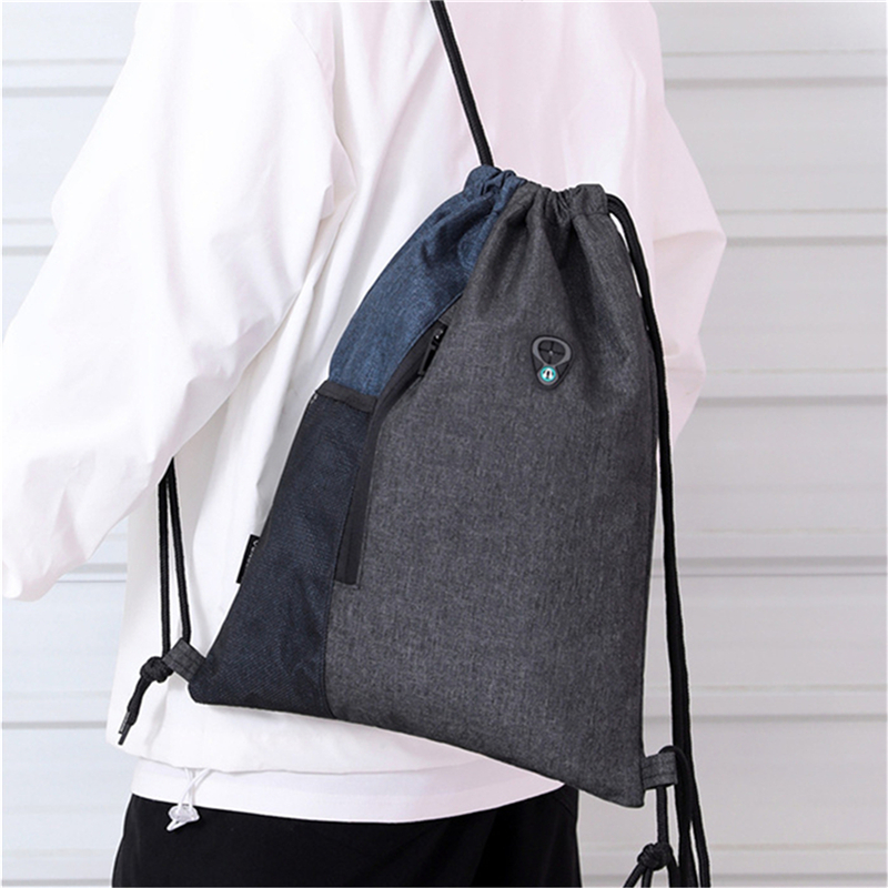 Mochila ligera con cordón, informal Unisex, mochila deportiva con cuerda, mochilas escolares, bolsas de playa de viaje para hombres y mujeres