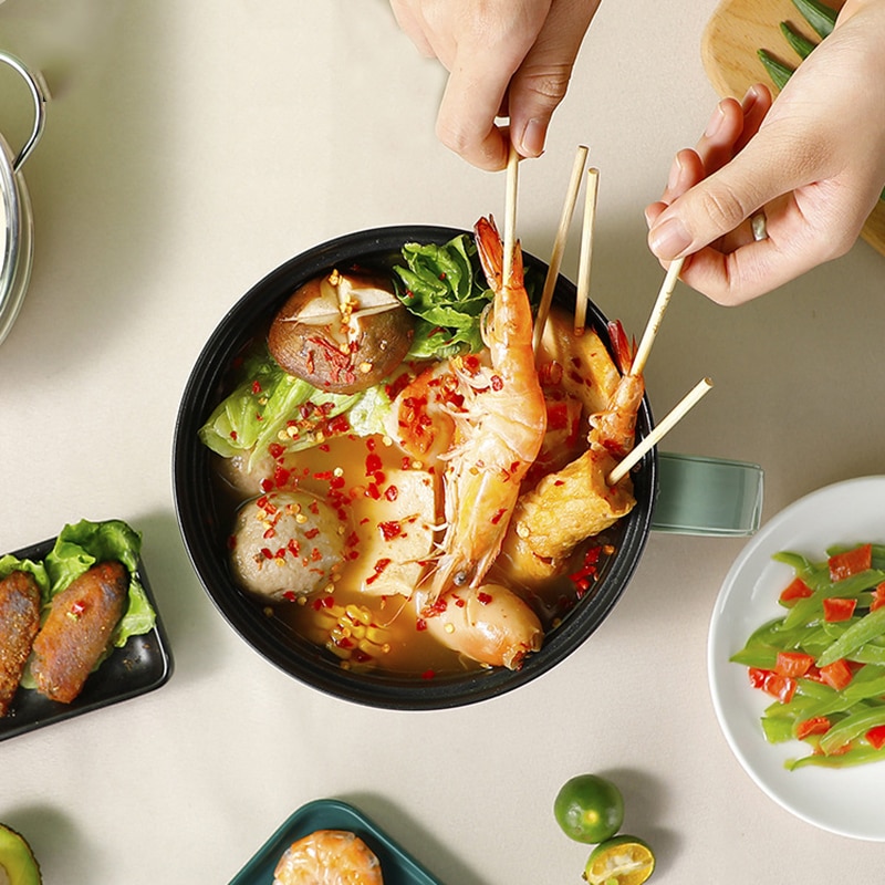Household MultiCooker Electric Skillet Stainless Steel Rice Cooker Hotpot Noodles Soup Pot Eggs Food Steamer Heating Pan