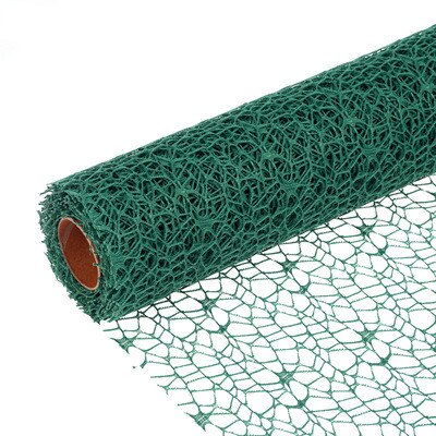 4.5M Kleur Organza Boeket Wikkelen Gaas Mesh Diy Craft Leveranties Kinderen Hand Scrapbook Gereedschap Wedding Party Decor Gordijnen: Deep green Gauze