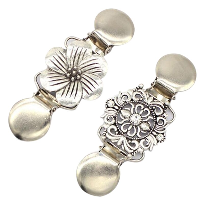 Europese en amerikaanse kleding klassieke bloemen kristal ingelegde kleding clips vrouwen vest trui blouse speld sjaal broche shirt: Default Title