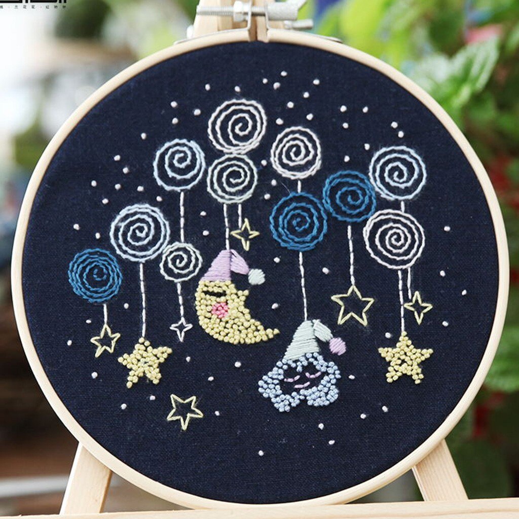 Embroidery Set Full Range Of Cross Stitch Stamped Embroidery Cloth With Floral Kit Dentelle Et Broderie A Coudre Kit Broderie: B