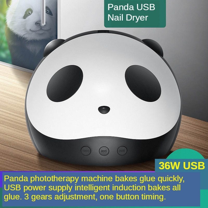 Panda Usb 36W Fototherapie Machine Inductie Droger Nagellak Lijm Nail Bakken Lamp Led Nagel Droger Led Uv 12 verlichting Lamp Tool