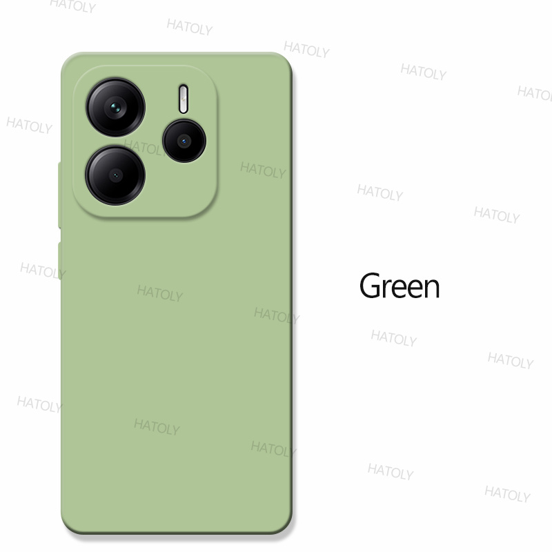 For Xiaomi Redmi Note 14 4G Case Xiaomi Redmi Note 14 4G Cover TPU Shockproof Liquid Silicone Phone Case Xiaomi Redmi Note 14: green / For iPhone 16 Pro