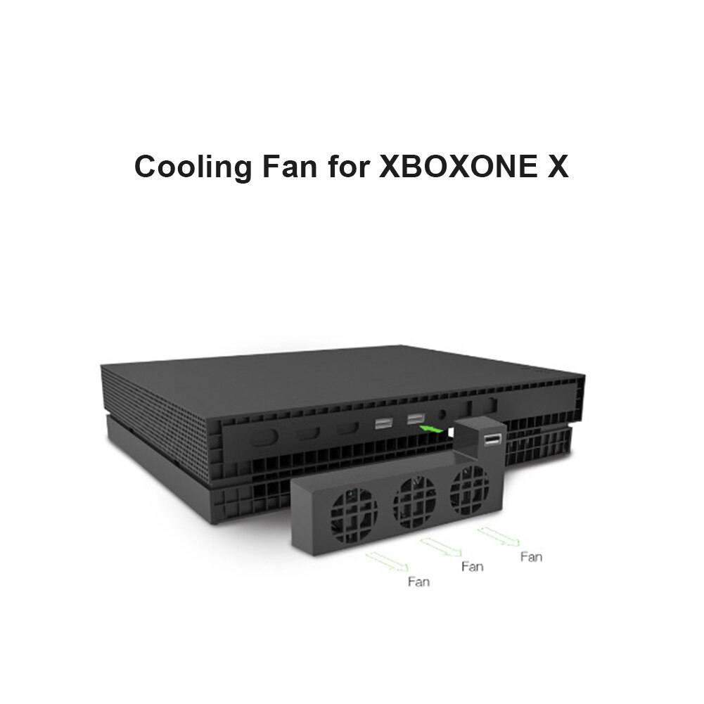 Cooling Fan Cooler Heat Exhauster Temperature Control For Xbox One X Console Controller External 3 Fans USB Smart Cooler