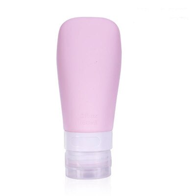 Silikon reseflaskor 38/60ml tomma squeeze resebehållare läckagesäkra påfyllningsbara för schampo balsamlotion: 60ml / Rosa