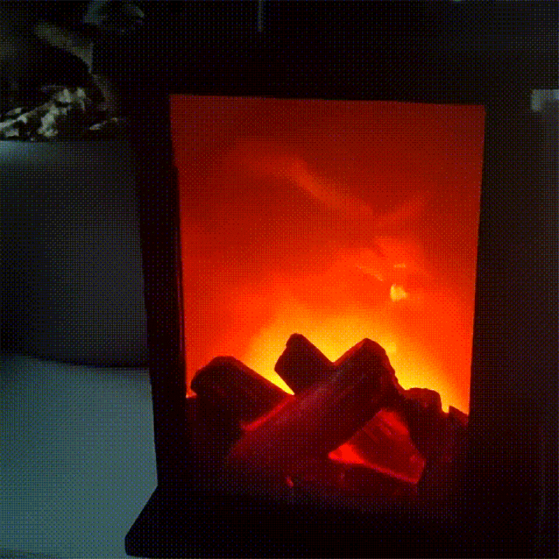 LED Fireplace Flame Lantern Lamps Simulated Fireplace Lamps Effect Night Light Bulb Place Ornaments For Home Living Room Decor