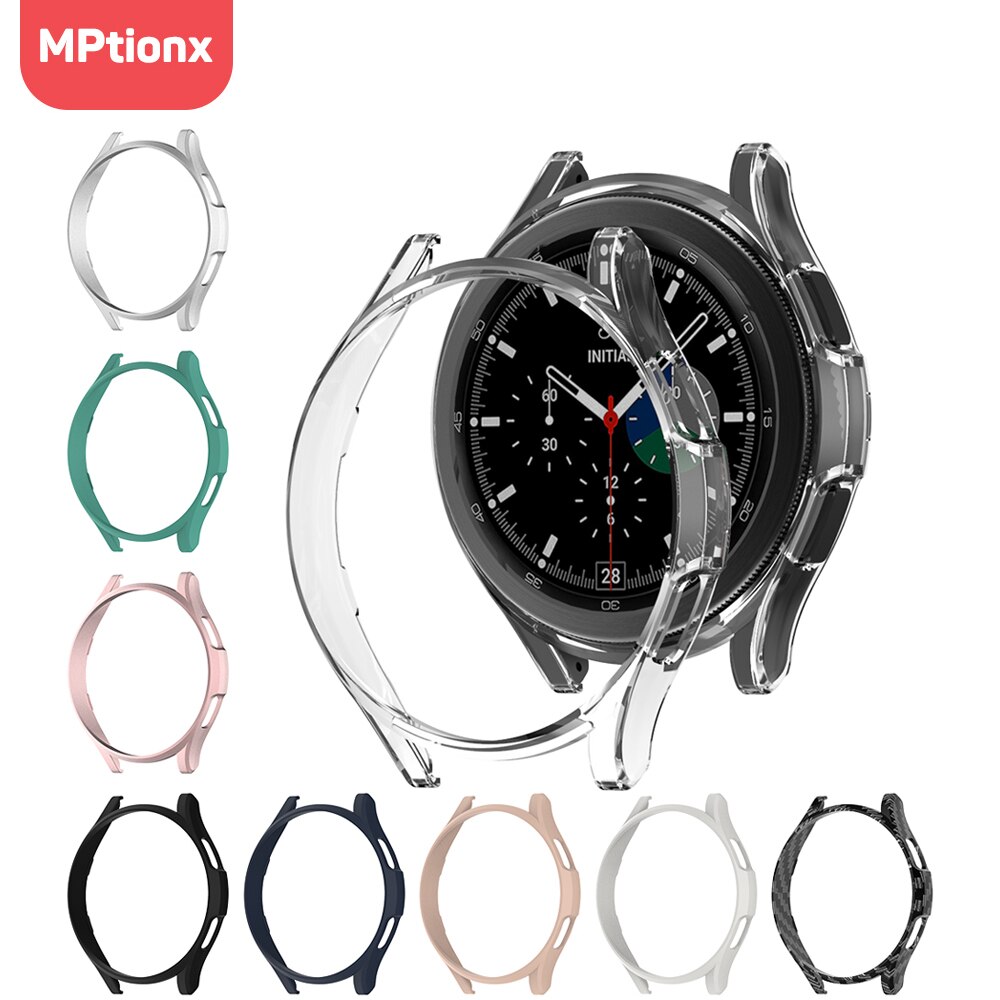 Pokrowiec na zegarek Samsung Galaxy Watch 4 Classic 42 mm 46 mm, matowe etui PC Wszechstronna powłoka ochronna zderzaka do Galaxy Watch 4