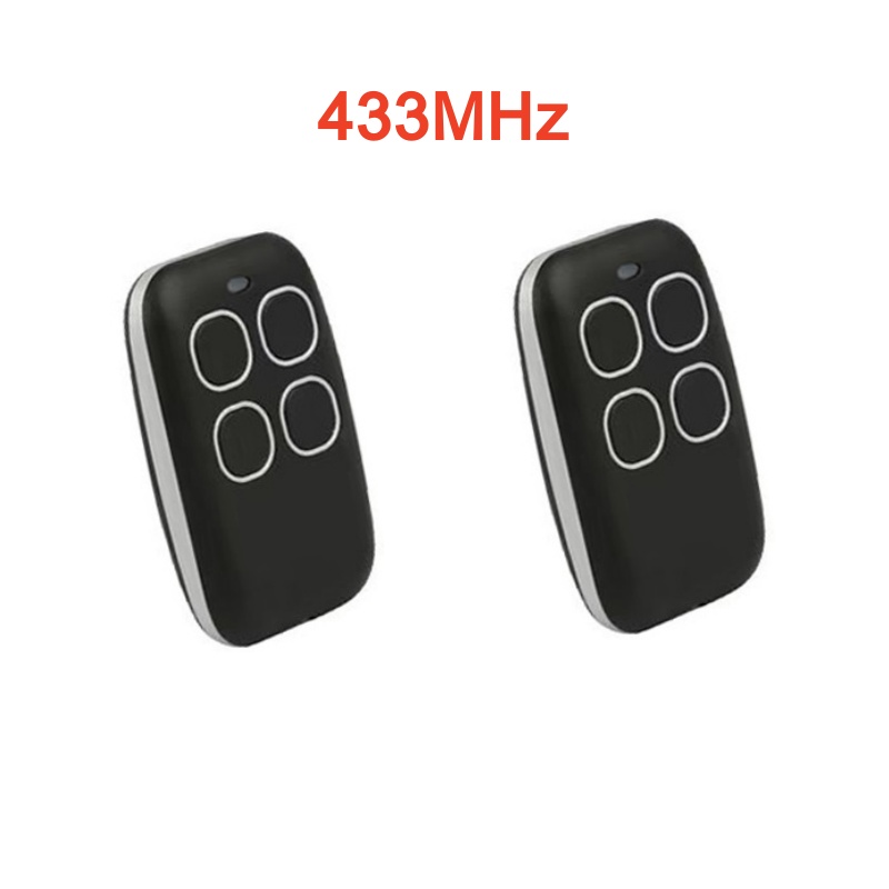 Mando a distancia Universal para puerta de garaje, 4 botones, 433MHz, duplicador de código, clon, llave de puerta, mando, transmisor manual: Negro