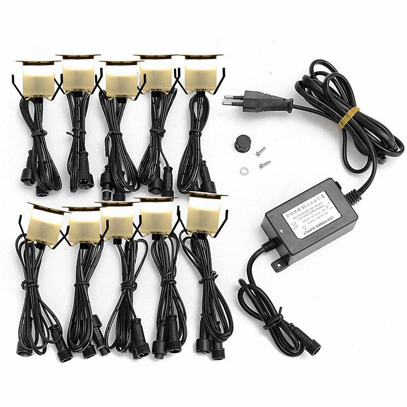 DC12V LED Deck Light Outdoor IP67 Waterproof Stainless Steel Recessed Underground Buried lamp LED Floor Patio Decoration Light