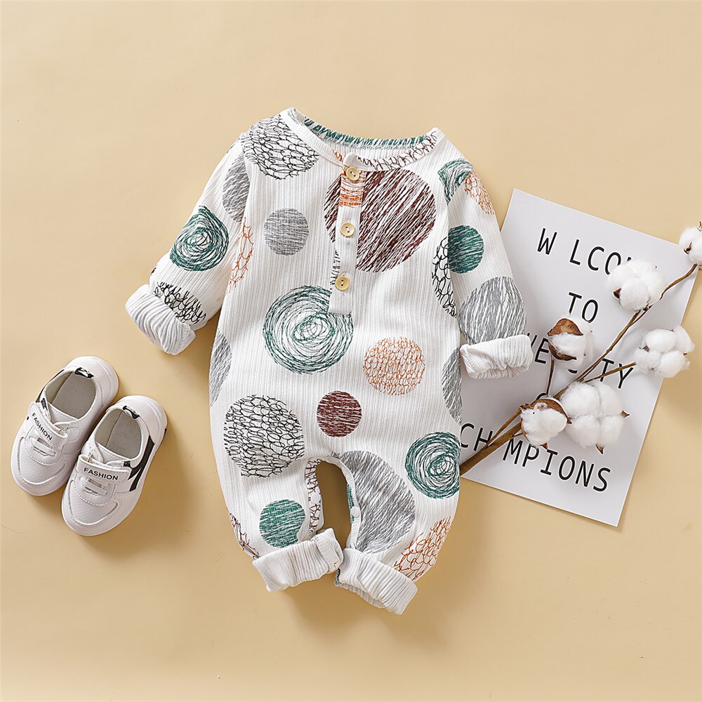 Nashakaite Kinderen Overalls Kleding Voor Pasgeboren Baby Boy Rompertjes Kleurrijke Dots Baby Boy Kostuum Voor Baby Jumpsuit Zomer: Dots / 6-12M