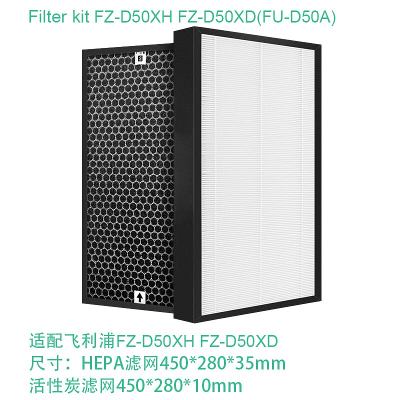 LRFDRESS luchtreiniger vervangende HEPA-filter voor Sharp FZ 425SEF H13 HEPA -filter en koollagenfilter voor FU-21SE, FU-S25E, FU-W28E, FU-425E, FZ- 425SEF