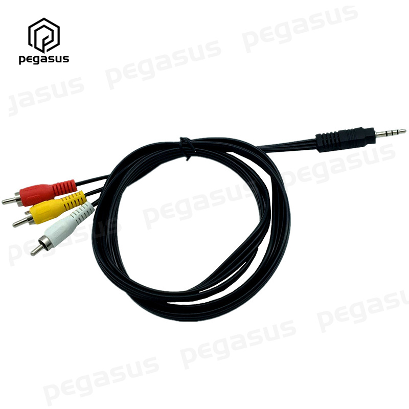 Dc 3.5Mm Male Jack 4 Poort 3-RCA Adapter Audio Stereo Verlengkabel 1.5M: Default Title