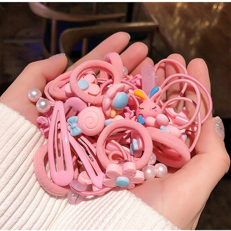 50/40PCS Elastic Rope Ring Hairband Baby Girls Kids Candy Color Hair Band Ponytail Holder