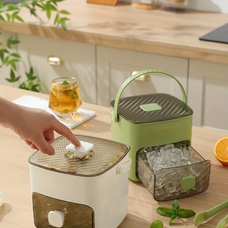 48 Grid Handheld Press Type Ice Cube Mold (no Power Required) Double-layer , Essential Kitchen Tool for Refrigerators