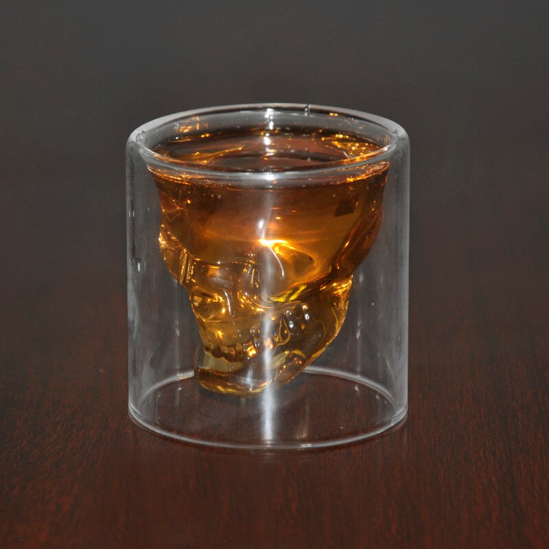 Crystal Skull Head Glass Cup Vodka Whiskey Shot Wine Drinking Decanter Glassware