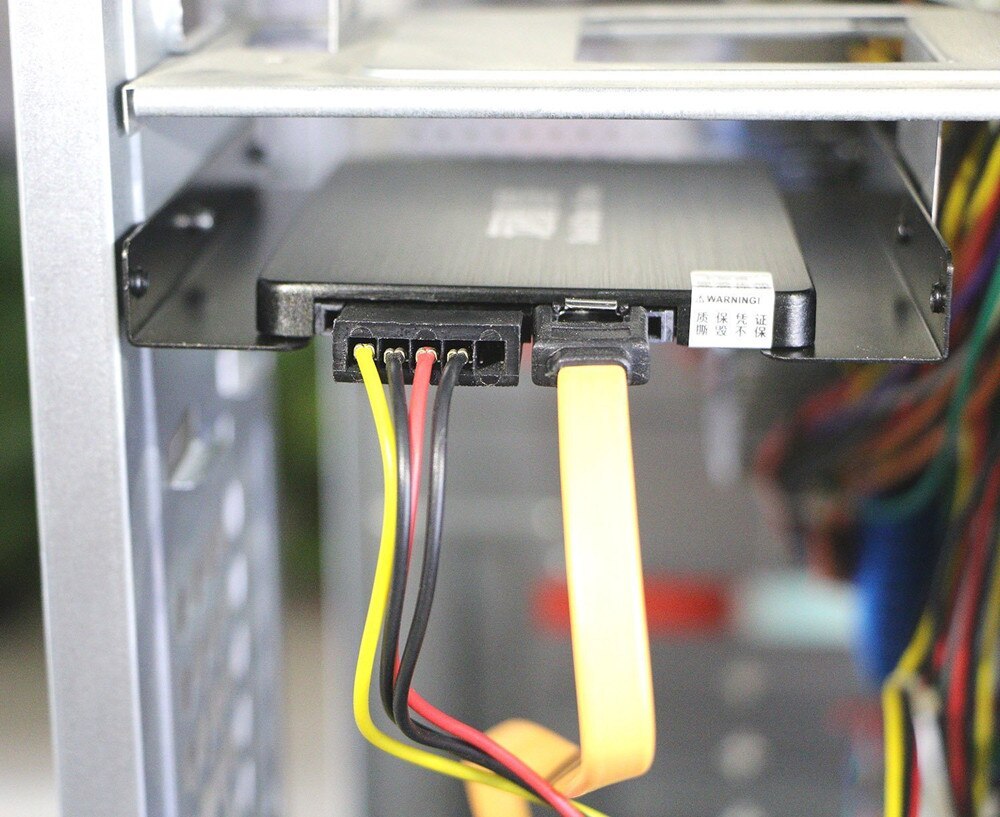 Zeadow SSD Tray 2.5 Inch To 3.5 Inch SSD HDD Adapter Bracket Metal Mounting Kit Bracket Dock Hard Drive Holder For Desktop PC