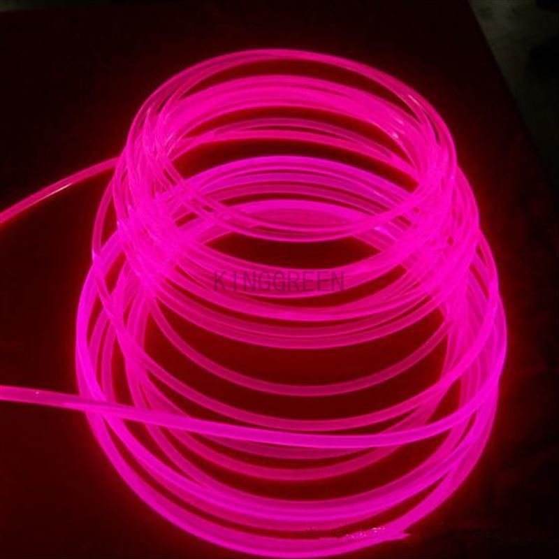 10 m X 2mm diameter side glow glasvezelkabel transparante solid core glasvezel kabel