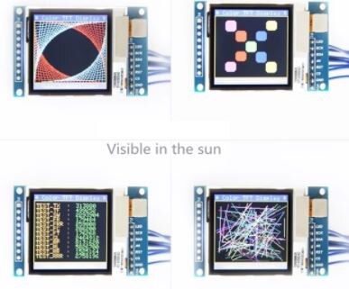 1.6 Inch OLED SPI Serial LCD TFT Display Screen Module 130*130 Communicate for Arduino OLED Transflective Display Module