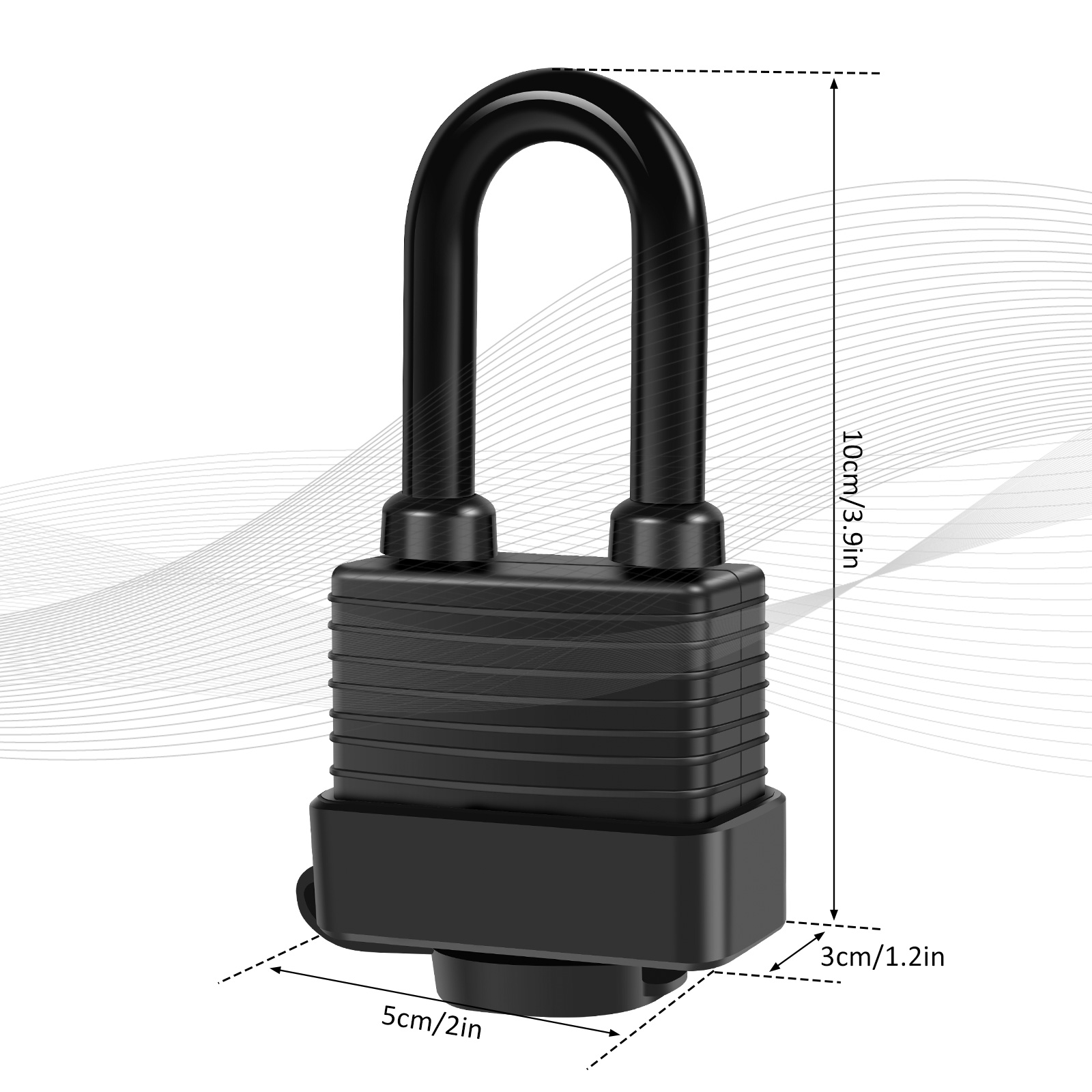 6Pcs Waterproof Padlocks with 12 Steel Keys 1-9/16inch Wide Anti-Theft Laminated Steel Lock Set Safety Padlock Heavy Duty Outdoo