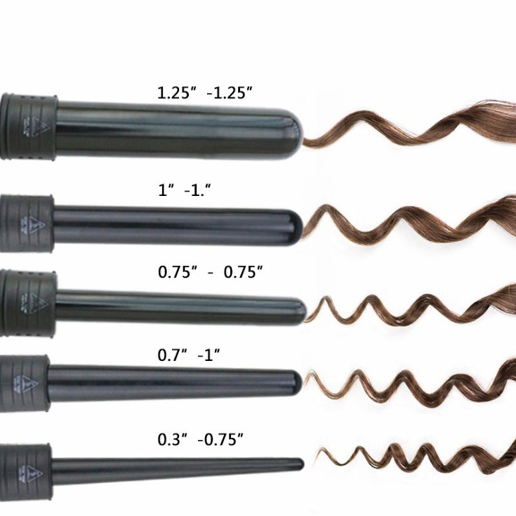5 en 1 changement de tube multi-usages fer à friser ensemble en céramique fer à friser coiffure cheveux longs outil