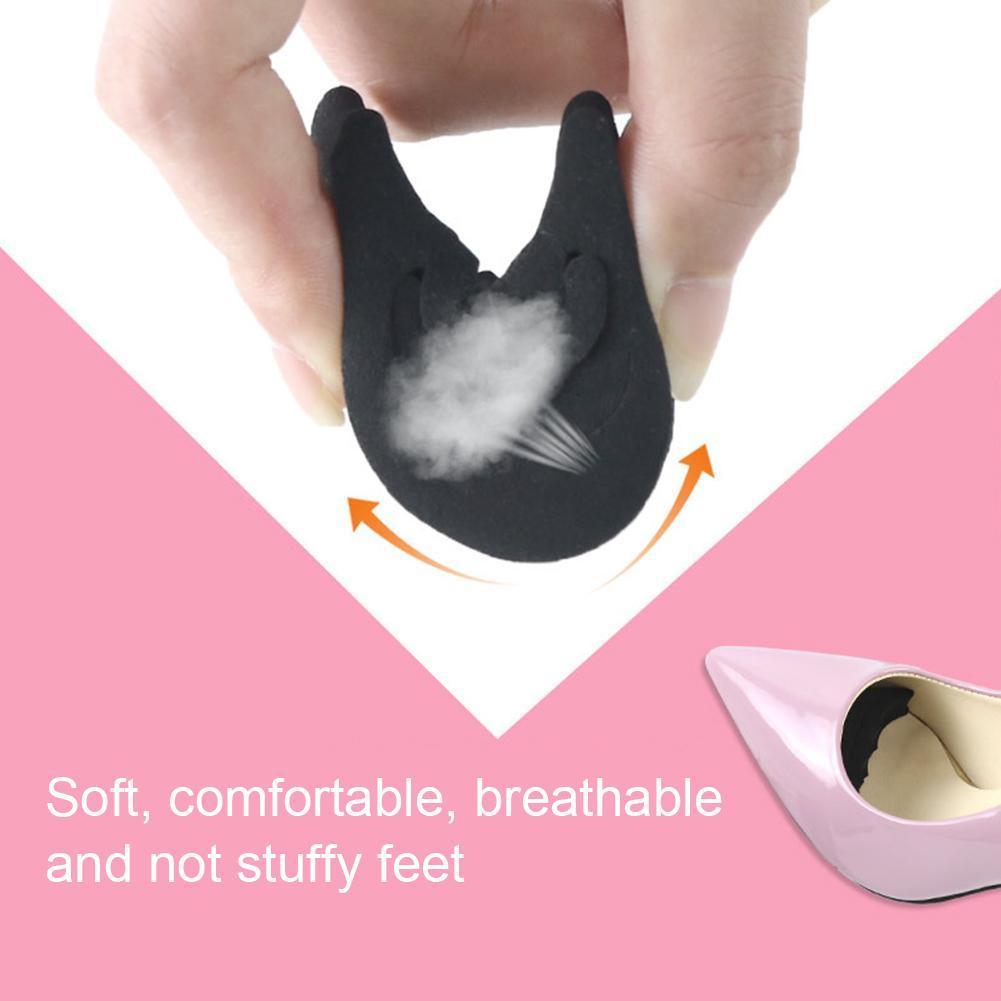 Almohadillas puntiagudas para mujer, zapatos de tacón alto, medio puntera delantera, Protector de código, almohadilla amortiguadora para el dolor, relleno frontal N7S3, 1 par