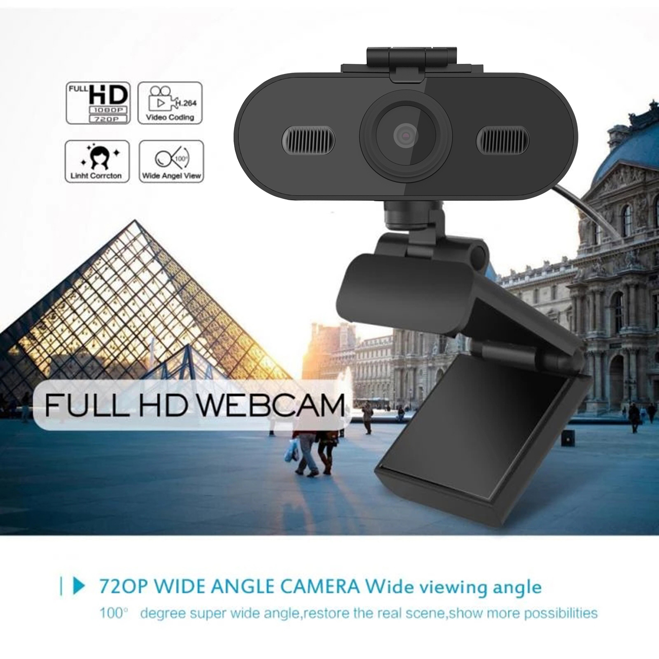 1080P Webcam 2K Full HD Web Camera per PC Computer Laptop USB Web Cam con microfono Autofocus per videochiamate in diretta