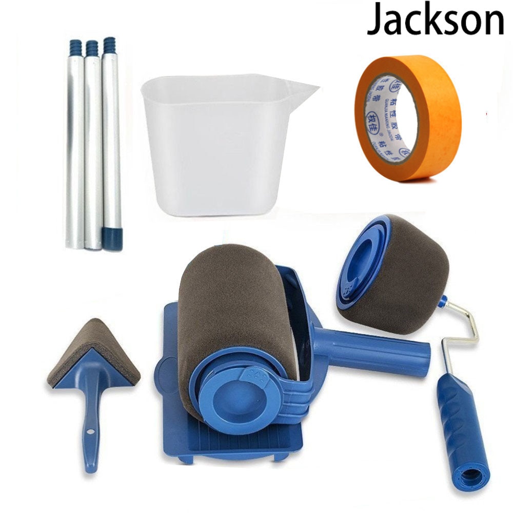 Seamless Paint Runner Pro Roller Brush Handle Tool Flocked Edger Office Wall Painting Roller Paint Brush Set