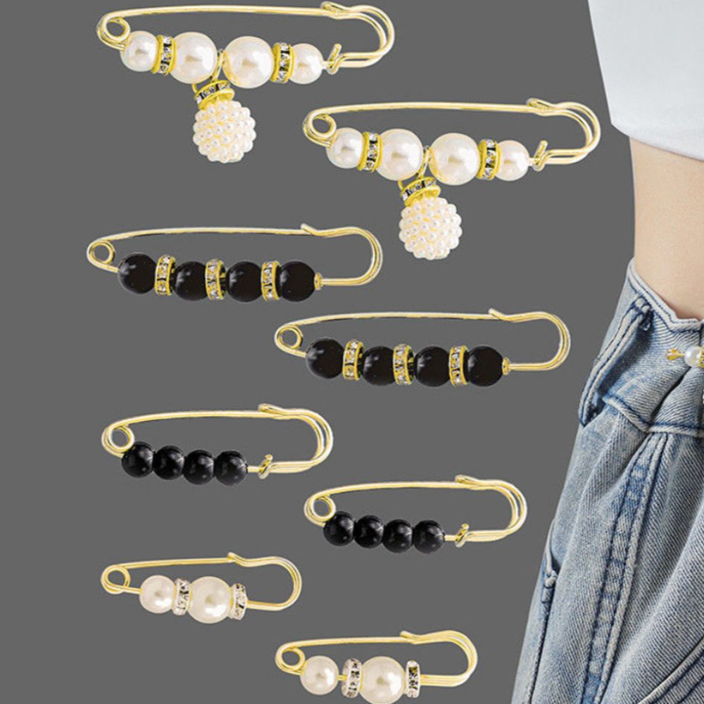 Alfileres joyería cintura hebilla fija accesorios de mujer vestido chal Clips pretina Pin ropa broches conjunto cintura Pin broche: Gris oscuro