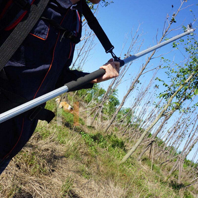 Long reach electric secateurs 45mm and 35mm cutting, double use heights