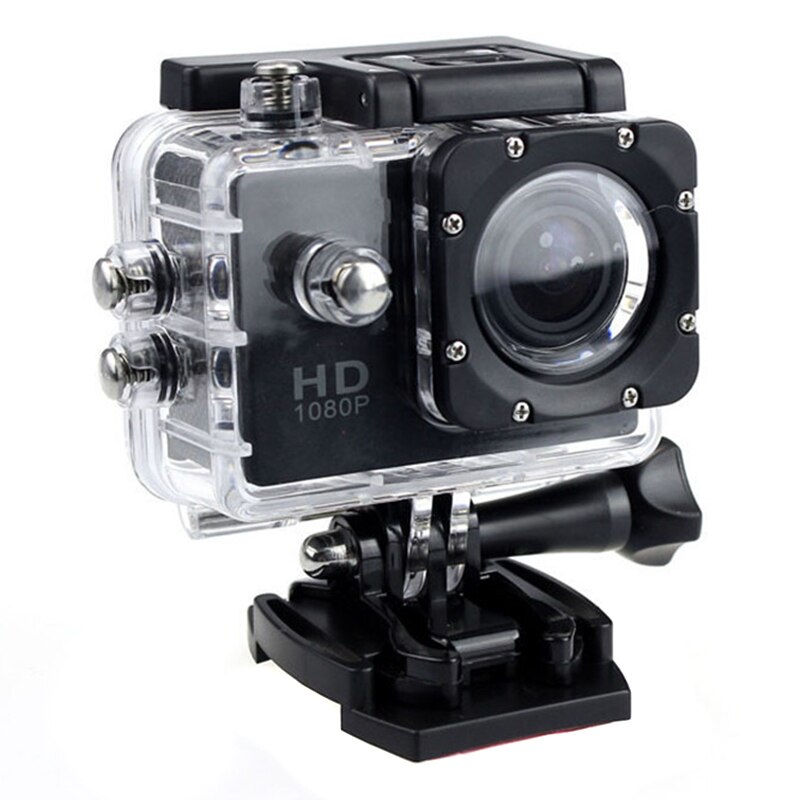 Sports Camera Full HD Video Camera 30M Sports DV 2.0 Inch LCD Screen 1080p Waterproof Camera Mini Camera Recorder: black