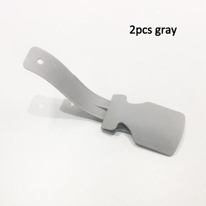 1/2Pcs Lazy Schoen Helper Unisex Steel Schoenlepel On & Off Schoen Lifting Slijtage Schoen Helper lifters Lui Schoenlepel Lifter: 2pcs gray