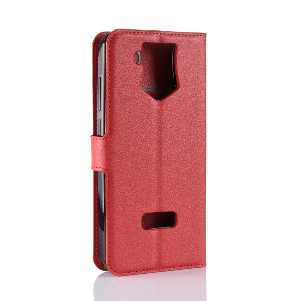 Oukitel K10 Back Cover Leather Flip Case Phone Case For Oukitel K10 Business Phone Bags Wallet Case Fitted Case: red