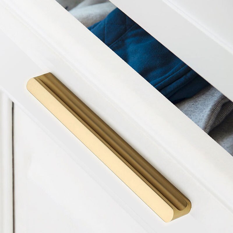 Long bar handle for furniture door Gold/black hand Cabinet drawer Aluminum alloy knob Kitchen bathroom hardware pulls Arc head